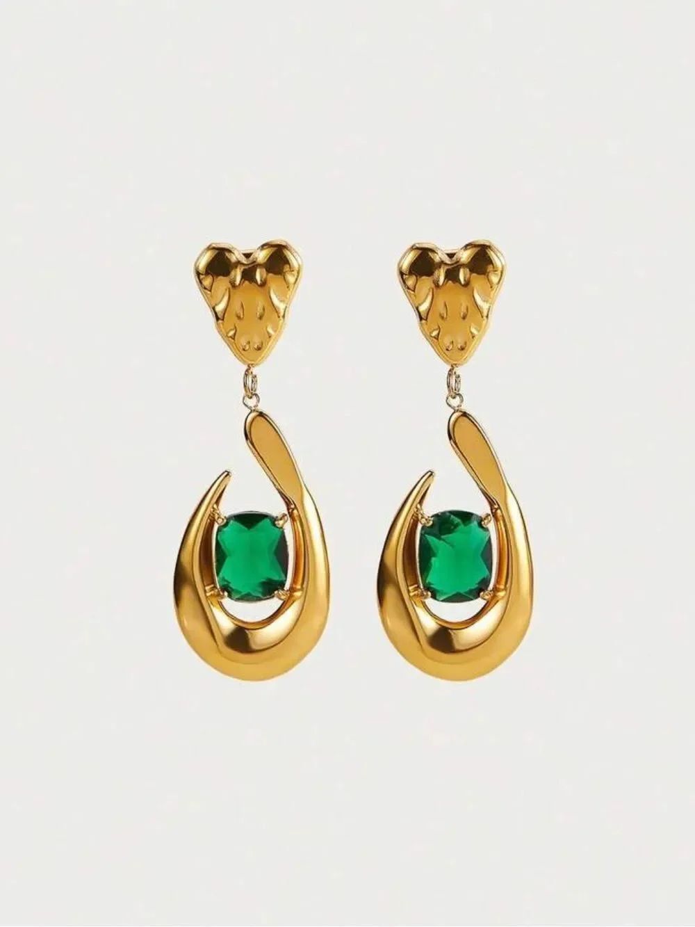 Heart dangle earrings S1504